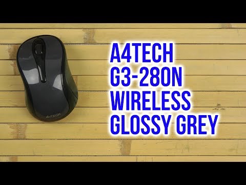 Распаковка A4Tech G3-280N Wireless Glossy Grey