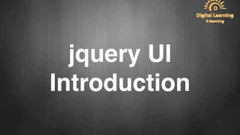 1 jQuery UI Introduction | Online Training Download app from below link
