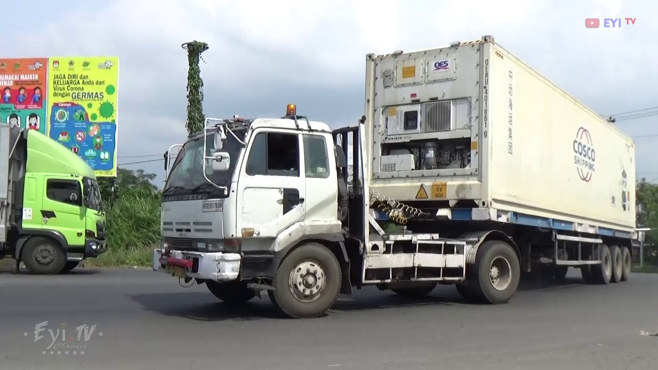  TRUK GANDENG  TRUK  KONTAINER TRUCK TRAILER DARI UD TRUCKS 