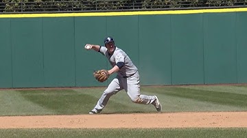 SD@CLE: Gyorko slides, stops a grounder up the middle