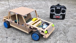 How to Make Amazing RC Car from Cardboard - Remote Control Car DIY