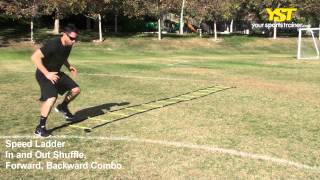 Speed Ladder In and Out Shuffle, Forward, Backward Combo