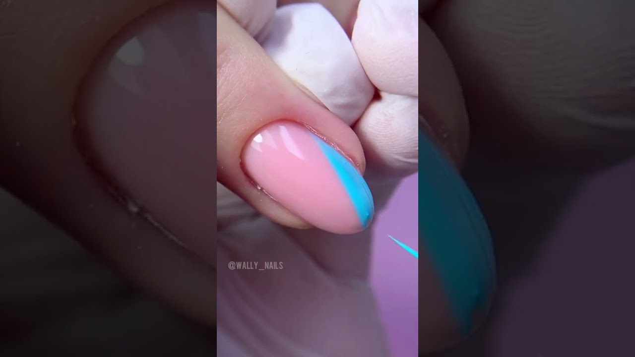 угловые французские ногти