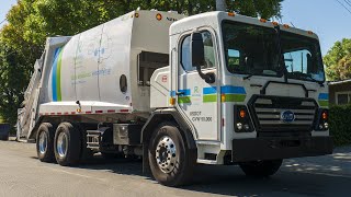 An Electric New Way Viper Rear Loader | Recology Mountain View