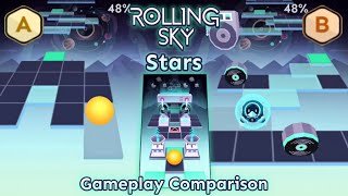 Rolling Sky - Stars A & B Gameplay Comparison