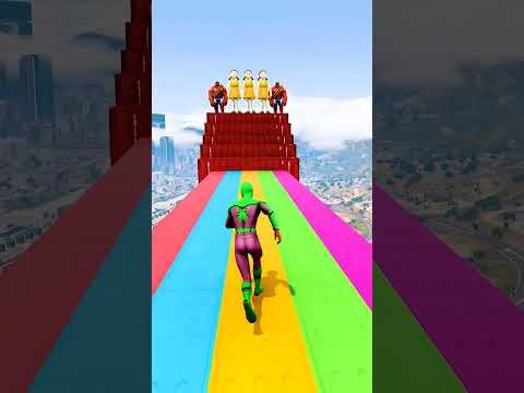 GTA 5 Epic Water Ragdolls | Spider-Man Jumps / Fails ep.16627 #shorts