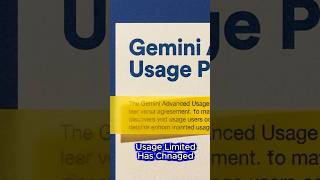 Gemini Pro BIG Update: Usage Limits Explained! 😳 #Shorts