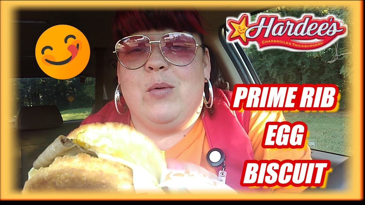 Hardee's prime rib & egg biscuit 