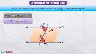 Practical Geometry Class 7 Maths - Construction of Parallel Lines