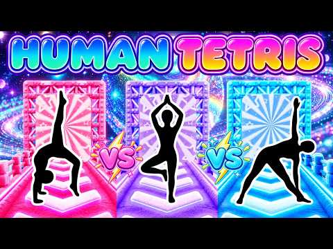 HUMAN TETRIS 3 PLAYER BATTLE⚡#3 | Two Losers, One Legend 👑 | Immersive Interactive Warm-Up