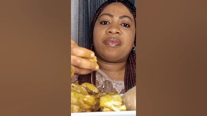 Asmr Ogbono Soup and Fufu with Chicken, Goat Meat, Fish Mukbang #viral #short #food