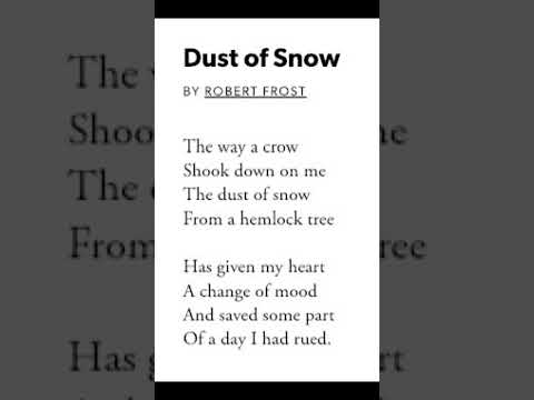 What Does Ice Symbolize In The Poem Dust Of Snow