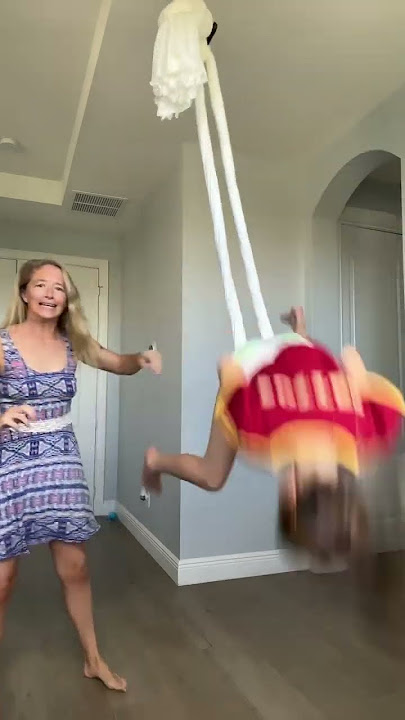 Mom pushes her daughter off swing!😱