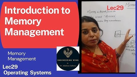 Lec29- Introduction to Memory Management