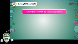 Exiting MS Excel 2010 - A Window to Computers Class 7