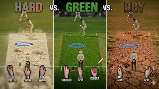 RC-Swipe Pitch Comparison: Hard vs Green vs Dry 🏏 screenshot 5