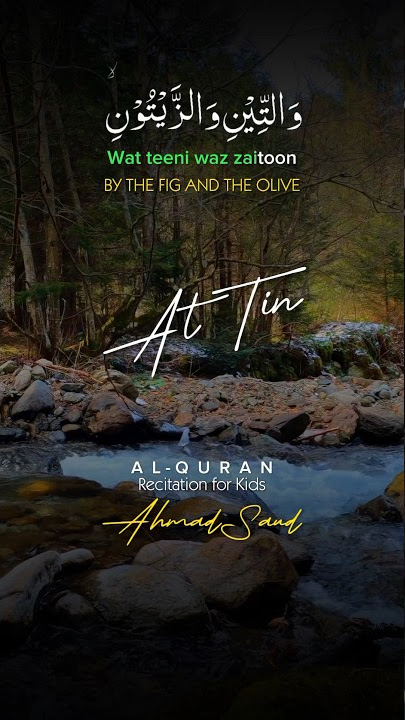 At Tin التين Ahmad Saud Qs 95 Al-Quran Recitation for Kids   English Translation &  Transliteration