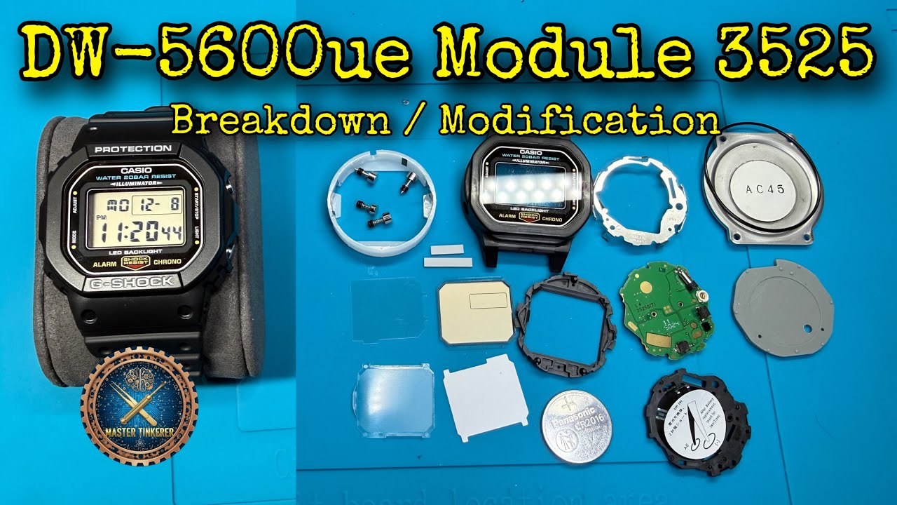 Casio G-Shock Latest DW5600ue Breakdown : Modification - YouTube