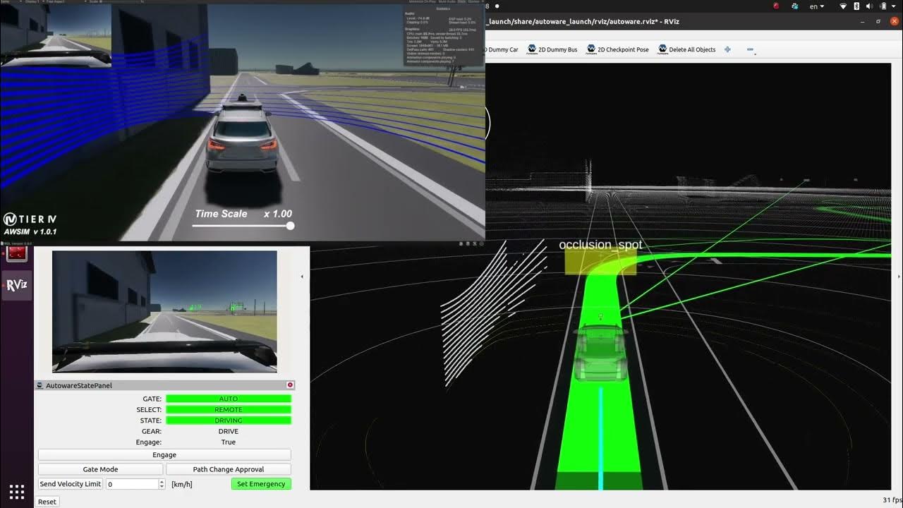 AWSIM using the Kashiwa Test Field Map YouTube