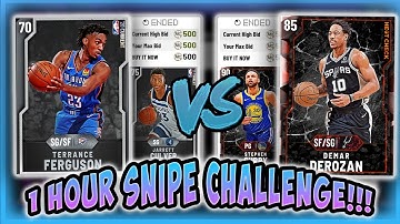 NBA2K20 - 1 HOUR SNIPE CHALLENGE - SILVER VS HEAT CHECK!! 100K MT IN A HOUR - SNIPE SHOWDOWN #1