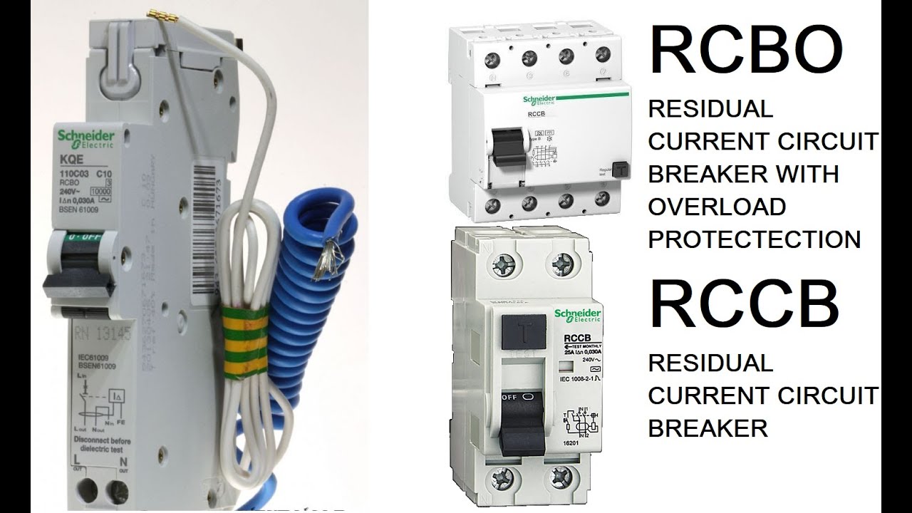 RCBO 10mA 10A Purpose Connection 2 Pole 4 Pole RCCB 30mA 40A 100mA 