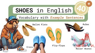 40+ Shoes in English | Vocabulary Flashcards with Pictures | Easy Sentences | Learn English Fast