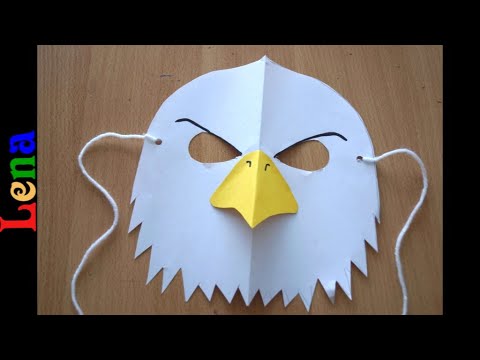 Adler Maske basteln 🦅 how to make eagle mask 🦅 как сделать маску орла из бумаги