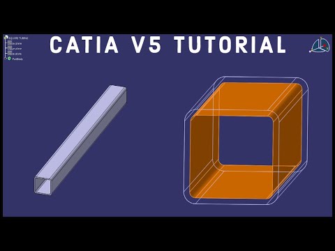 CATIA V5 Tutorial #23 | Square Tubing | Beginner