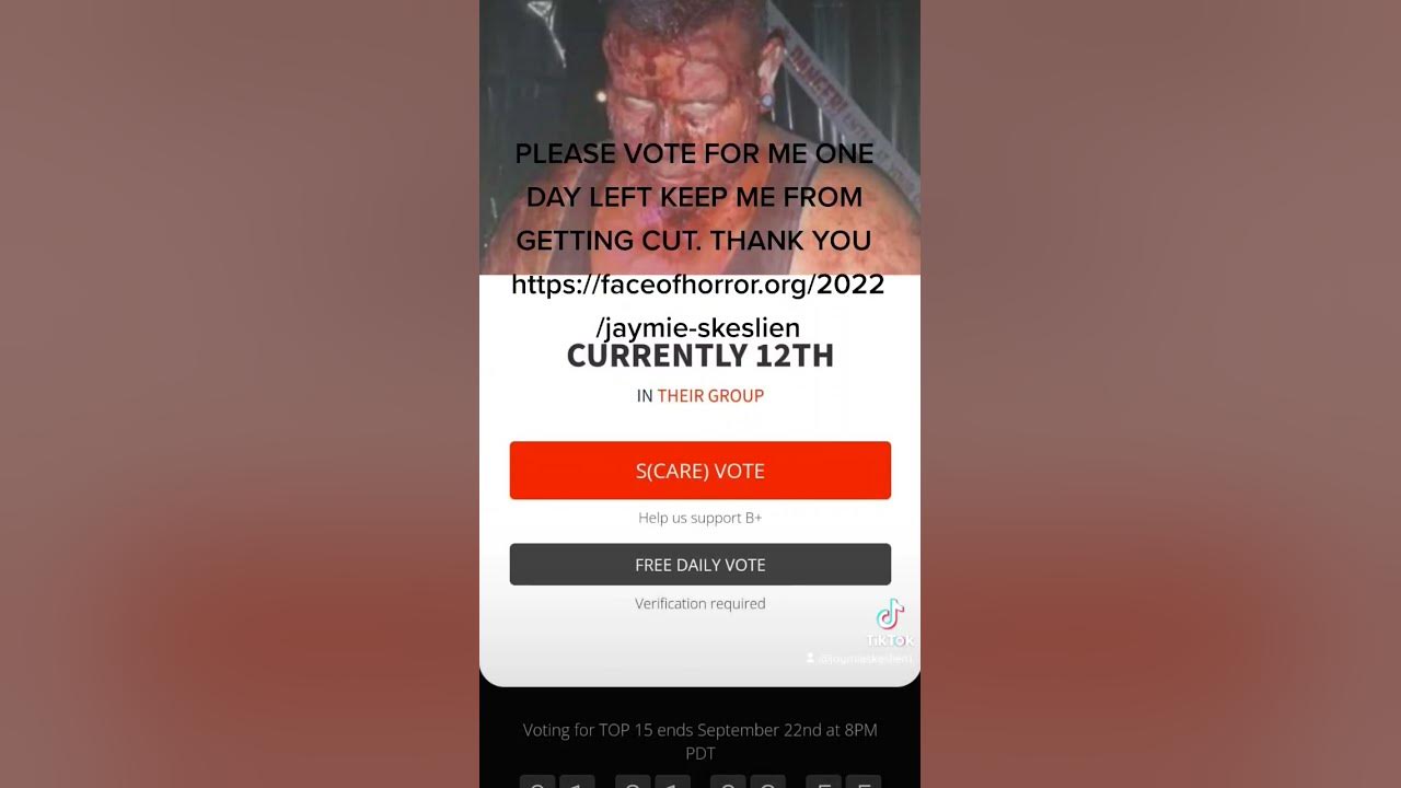 FACE OF HORROR COMPETITOR jaymie skeslien September 21, 2022 YouTube