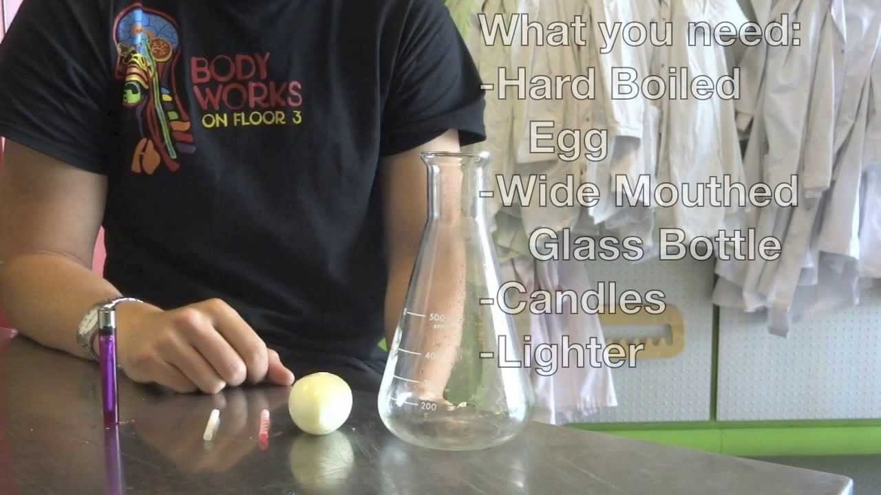 Egg in a flask