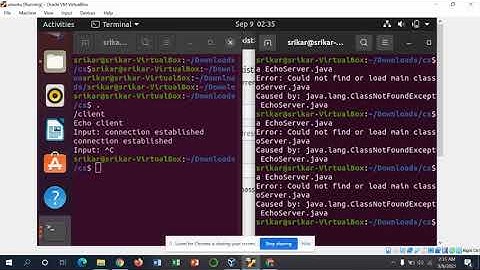 client server connection on ubuntu