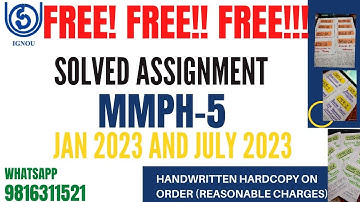 MMPH5 2023 SOLVED MBA ASSIGNMENT FOR FREE