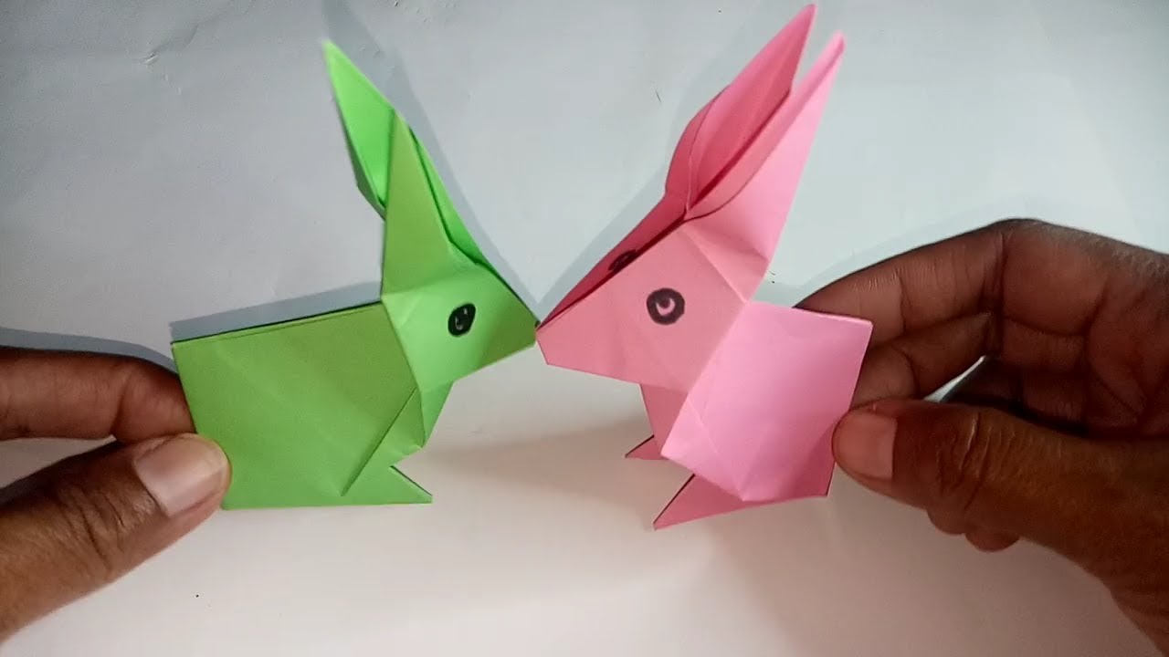 tutorial kelinci dari  kertas  origami  YouTube