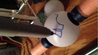 Scratch Built Spherebot (EggBot Clone) - Simple Logo Test