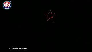 D -D1107 Display Shell Red Five Point Star Pattern #fireworks