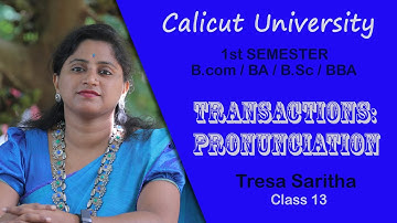 S1| B.COM/ BA/ BBA/ B.SC | TRANSACTIONS | MODULE 1 - CONCLUSION & QP DISCUSSION | Tresa Saritha- 13