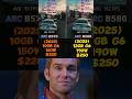 B570 vs B580 #shortsfeed #intel