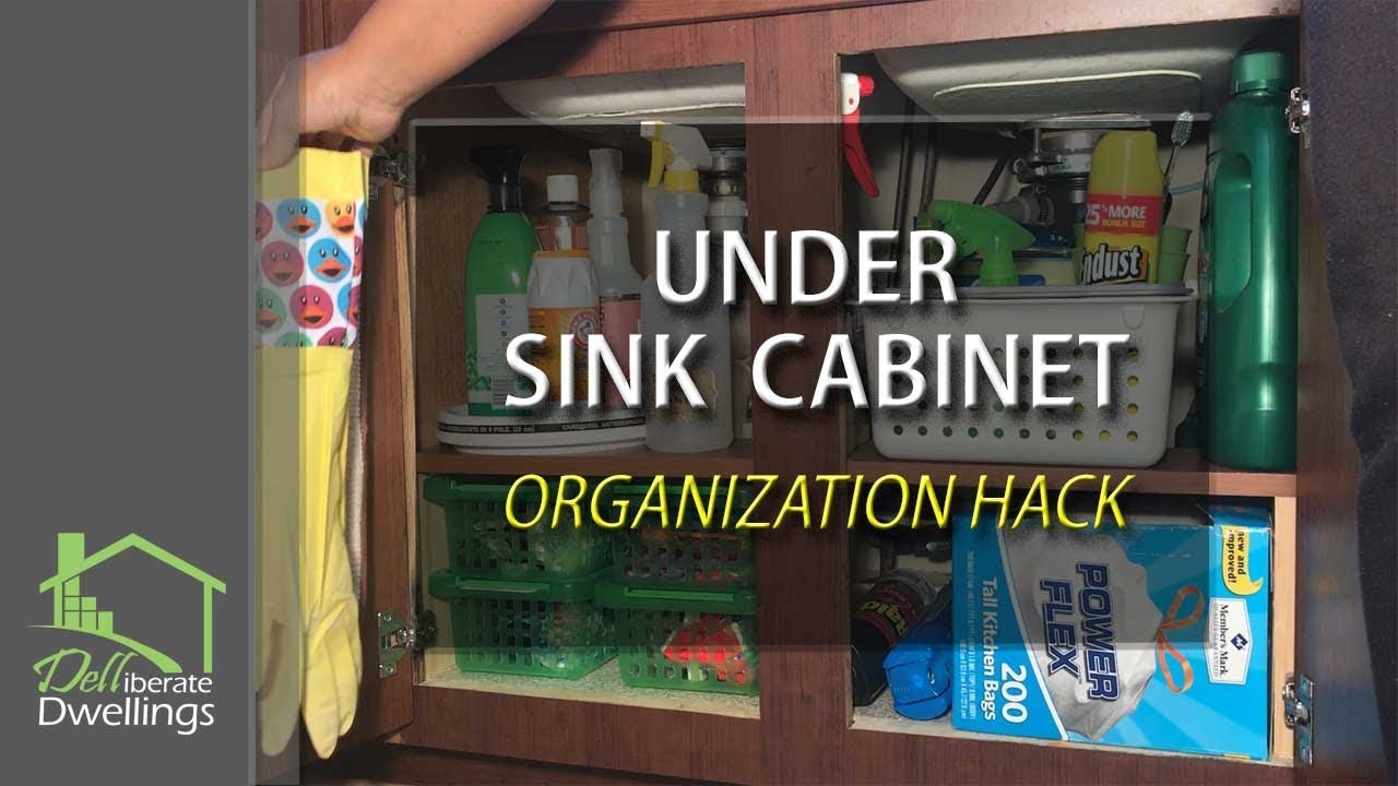 Under the Kitchen Sink Organization / DIY shelf - YouTube