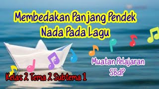 Membedakan Panjang Pendek Nada Pada Lagu - SBdP Kelas 2 Tema 2 Subtema 1