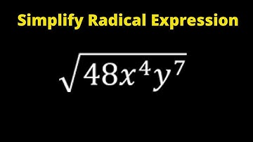 How To Simplify Radical Expressions With Several Variables -