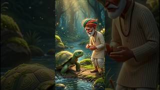 A Magical Friendship | Old Man and Turtle Story#ai #shorts #story #viral