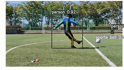 Football kick with pose estimation and object detection with smartphone video.