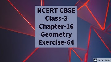 #CBSE | Class 3 | #Mathematics | Chapter 16 | #Geometry | Exercise 64 | Name each of the following