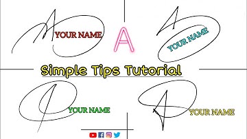 Signature tutorial✍ | Simple tips for A signature | @AnupCalligraphy #signature #signaturestyle