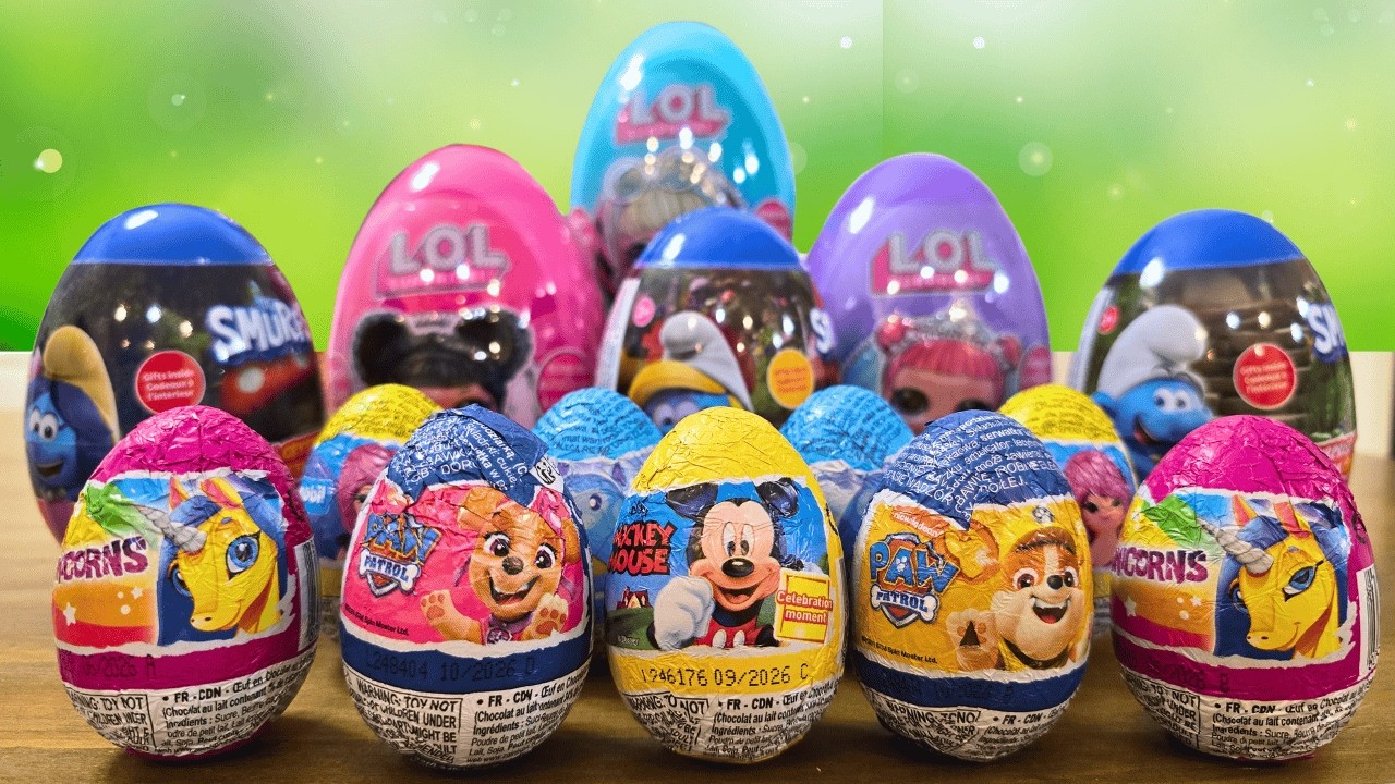 Surprise Eggs Unboxing | Unwrapping Chocolate eggs with fun toy inside | Satisfying No talking ASMR