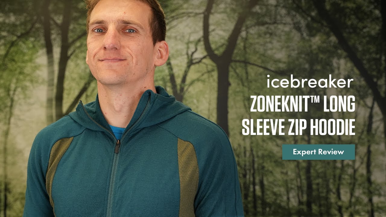 Icebreaker ZoneKnit Long Sleeve Zip Fleece Hoodie - Mens Expert