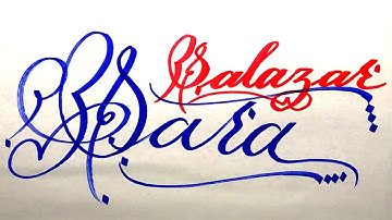 Sara Salazar Name Signature Calligraphy Status | How to Draw, Cursive Calligraphy with Cut Marker