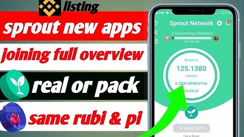 sprout network mining  apps full overview/sprout network withdrawal