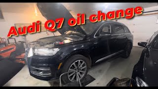 2015-2019 17 Audi Q7 3.0t supercharged 2nd generation oil change how to, tools, parts needed. Easy.