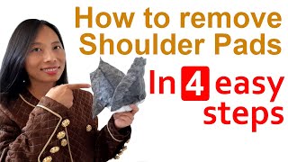 THRIFT FLIP // How to remove shoulder pads from a vintage jacket with 4 easy steps.